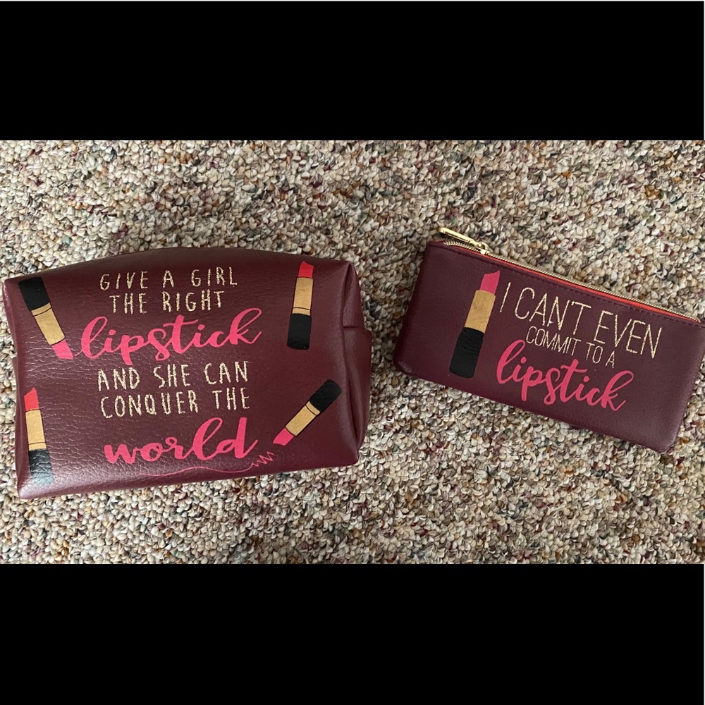 Lipstick makeup bag set